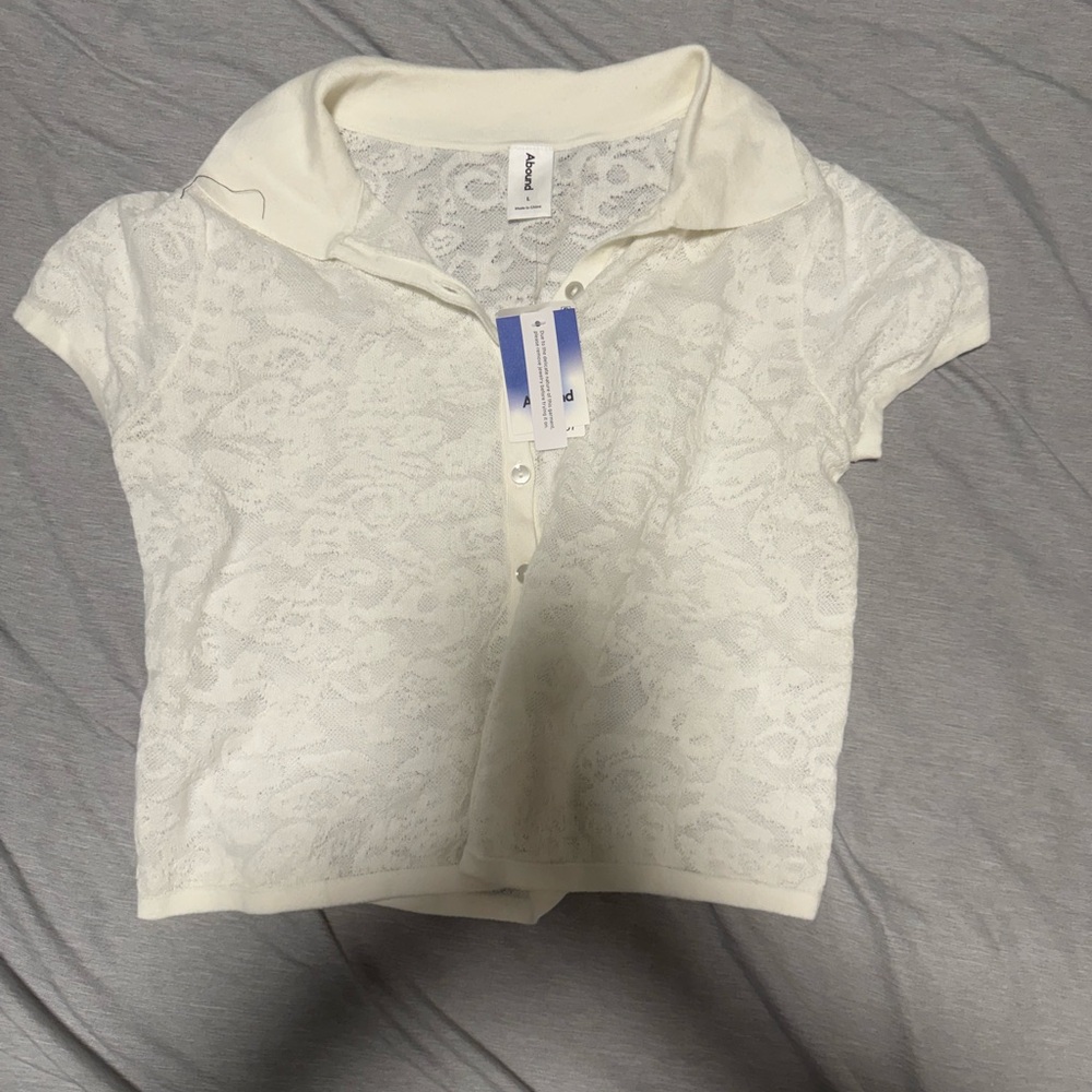 Crop top Abound Cream Lace Top